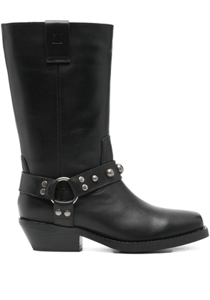Bibi Lou 45mm Ananda studded harness boots - Black