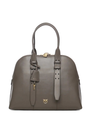 PINKO maxi Escape leather tote bag - Grey