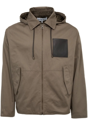 LOEWE hooded jacket - Brown
