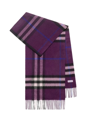 Burberry checked cashmere scarf - Purple