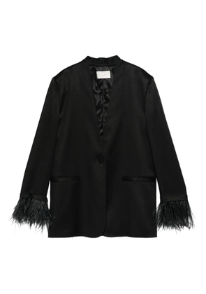 Montedoro feather-trim pocket blazer - Black