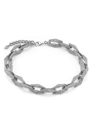 Jimmy Choo Diamond Chain crystal-embellished necklace - Silver