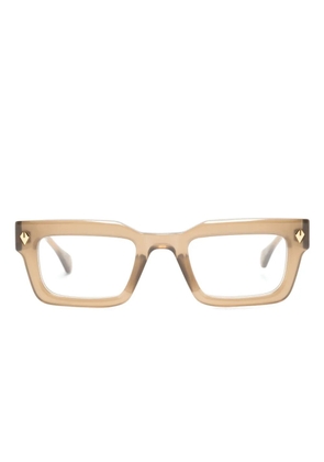 T Henri Eyewear Slantnose Rx square-frame glasses - Brown