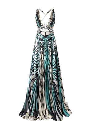 Roberto Cavalli printed maxi dress - Blue