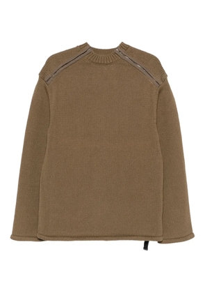 OAMC shoulder-zip detail sweater - Green