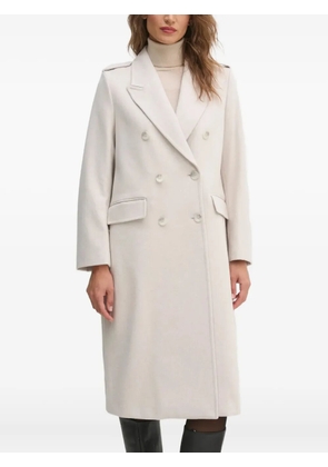 Sisley double-breasted coat - Neutrals