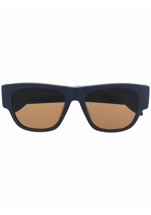 Alexander McQueen Eyewear logo lettering sunglasses - Blue