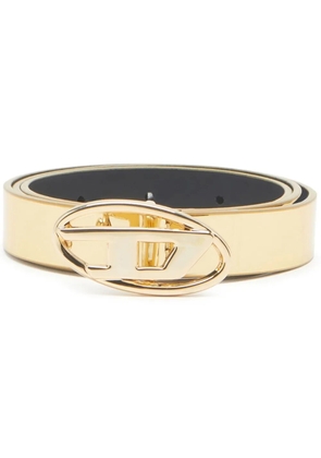 Diesel 1DR logo-buckle leather belt - Gold