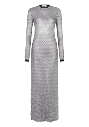 Rabanne metallic knitted maxi dress - Silver