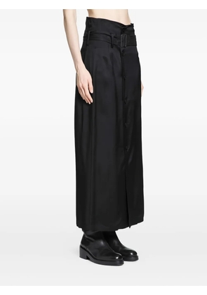 Yohji Yamamoto button belted long skirt - Black