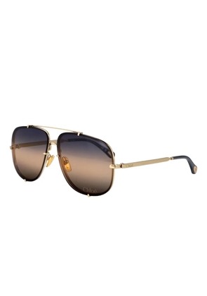 Chloé Eyewear metal pilot frame sunglasses - Brown