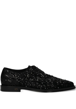 Dolce & Gabbana Pre-Owned Sequins Lace-up Shoes - Black