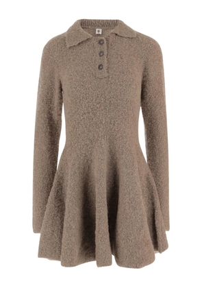 The Garment buttoned collared mini dress - Neutrals