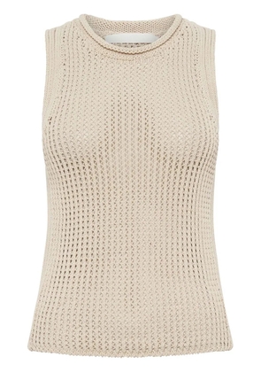 Dion Lee Grid Mesh tank top - White