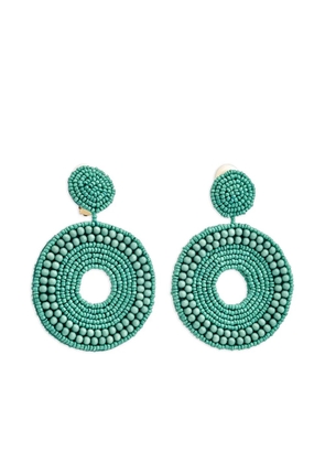 Kenneth Jay Lane bead round-shape earrings - Blue