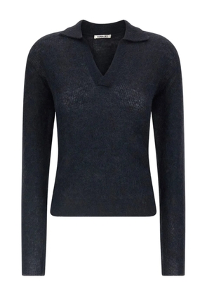 Auralee Skipper polo sweater - Black