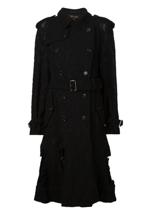Comme Des Garçons lace trench coat - Black