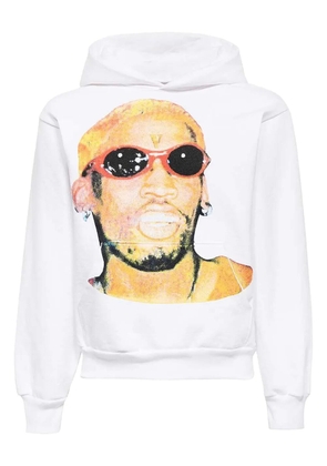 Vlone portrait-print hoodie - White
