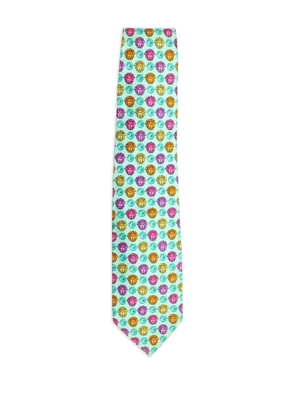 Versace Pre-Owned Medusa-print silk tie - Blue