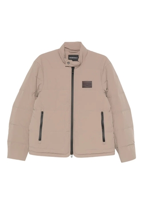 Emporio Armani zip-up padded jacket - Neutrals
