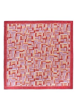 Loro Piana square-print scarf - Red