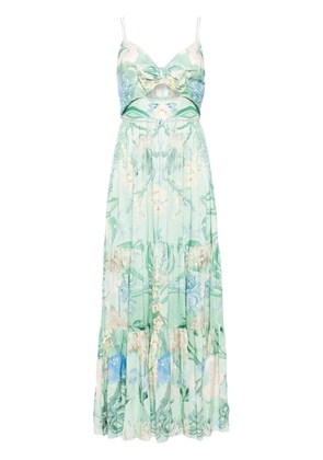 Camilla graphic-print maxi dress - Green