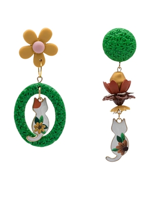 Amir Slama Bijoux cat-motif drop earrings - Multicolour