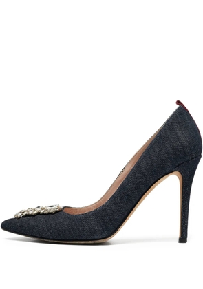 SJP by Sarah Jessica Parker crystal denim pumps - NAVY BLUE DENIM
