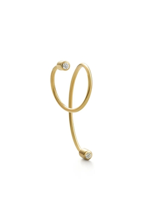 Shihara 18kt yellow gold Twist Curl diamond single earring
