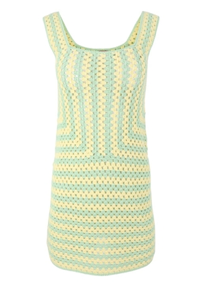 STAUD Psychedelic crochet-knit dress - Green