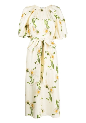 Oroton puff-sleeved long dress - Yellow