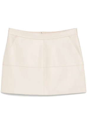 P.A.R.O.S.H. leather mini skirt - Neutrals