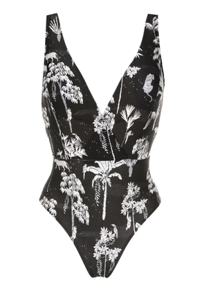 Lygia & Nanny Evita graphic-print one-piece - Black