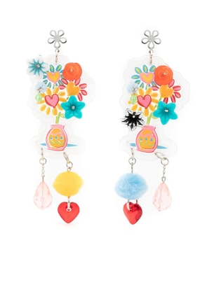 Amir Slama Bijoux floral-appliqué drop earrings - Multicolour