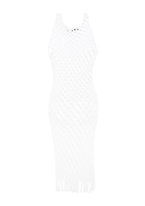 Christopher Esber knitted mesh tank dress - White