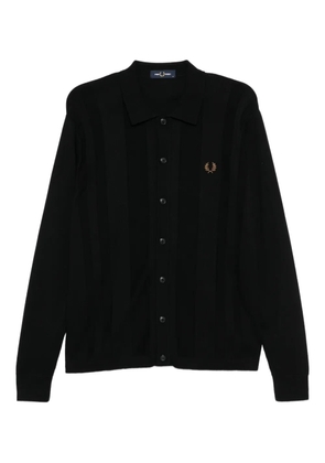 Fred Perry logo-embroidered shirt - Black