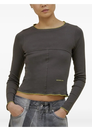 Eckhaus Latta crew-neck long-sleeve T-shirt - Grey