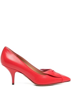 Ferragamo 70mm bow pumps - Red