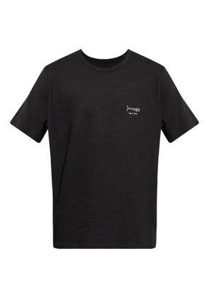 rag & bone fish-embroidered cotton T-shirt - Black