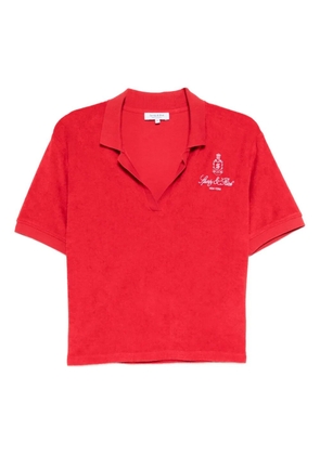 Sporty & Rich Vendome Terry polo top - Red