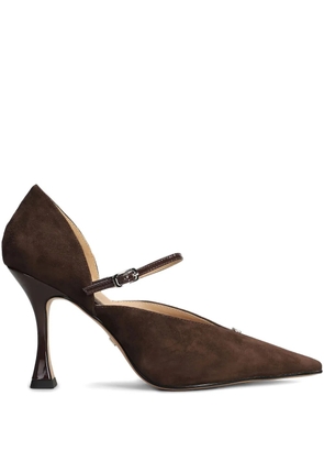 Lola Cruz ankle-strap suede pumps - Brown