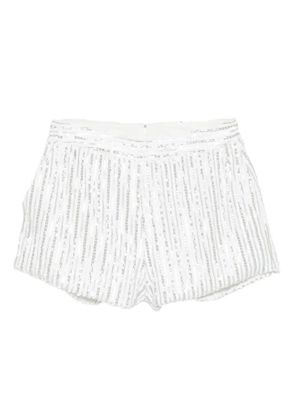 Redemption sequin-embellished shorts - White