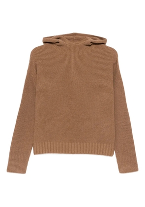 Max Mara hooded knitted top - Neutrals