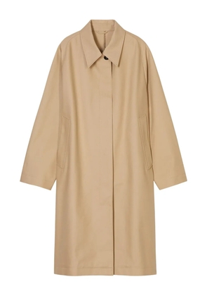 Closed cotton trench coat - Neutrals