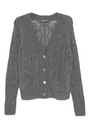 Ermanno Scervino cable-knit cardigan - Grey