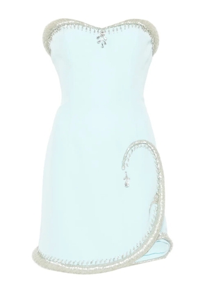 GEORGES HOBEIKA embellished strapless dress - Blue