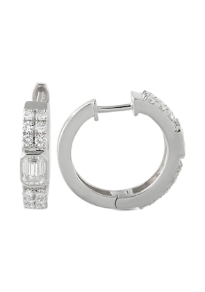 LB Exclusive 18K white gold diamond hoop earrings - Silver