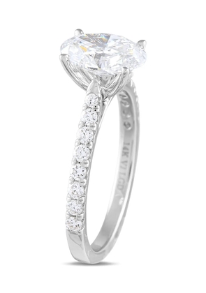LB Exclusive 14K white gold Oval diamond ring - Silver