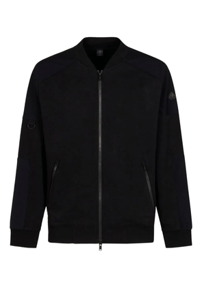 Moose Knuckles Dalon logo-patch bomber jacket - Black