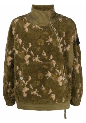 Stone Island Shadow Project off-centre zip jumper - Green